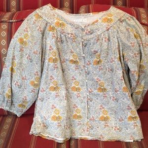 Madras peasant blouse
